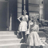 Sheila outside Waverley in the 1960s