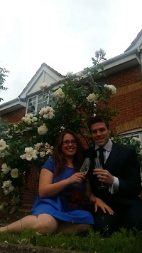 Tom Fisher and Kim Gower engaged